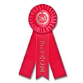 3-1/2" Stock Rosettes W/1-5/8" x 7" Ribbon - 2ND PLACE